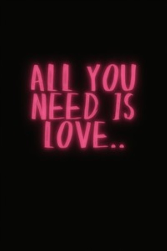 Kærlighedens Lys - Neon Kunst - Dette inspirerende kunstværk bringer et moderne neon touch til dit rum med budskabet 'All You Need Is Love'. Den klare, rosa tekst på sort baggrund skaber en livlig atmosfære, perfekt til at sprede kærlighed og gode vibrationer.