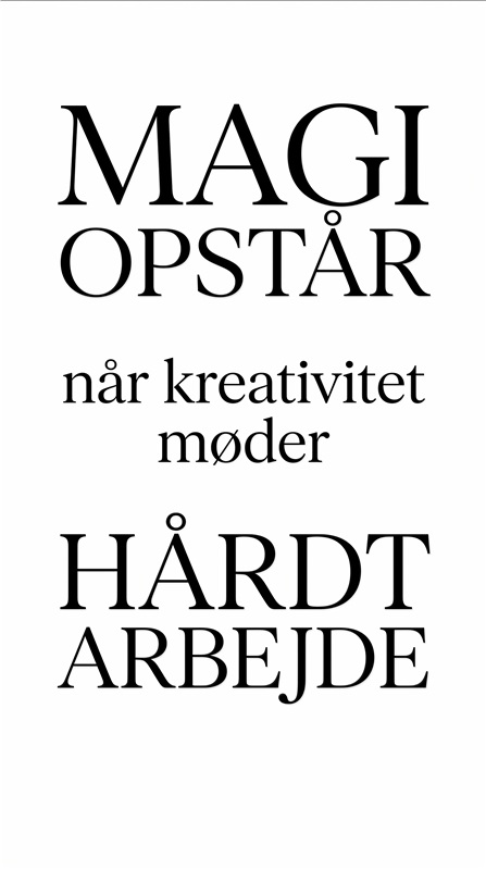 Magisk Motiv for Kreativ Arbejde - Oplev magien, når kreativitet møder hårdt arbejde med dette inspirerende plakatdesign. Perfekt til dit kreative rum, det tilføjer en smuk dimension af motivation og stil til indretningen.