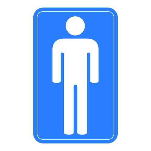 Skilt for herretoilet