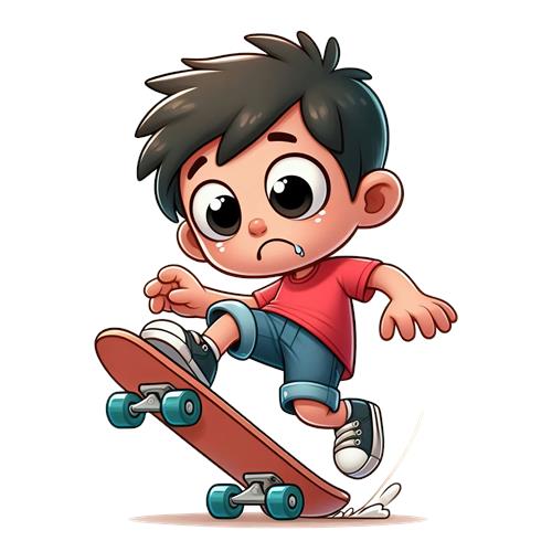Skateboarding Dreng i Action