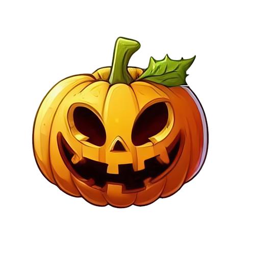 Græskar med ansigt til Halloween