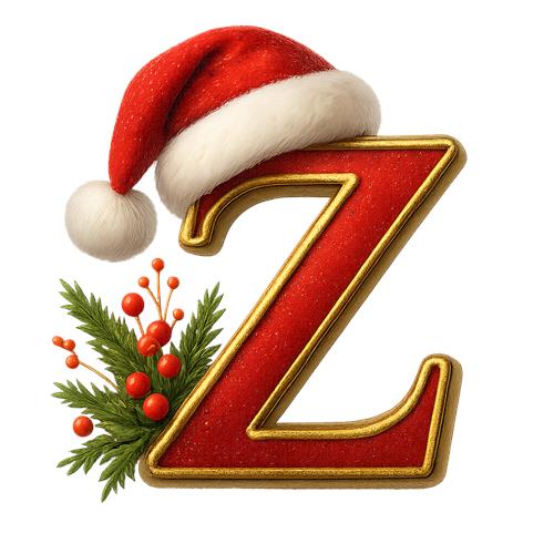 Julebogstav Z med nissehue