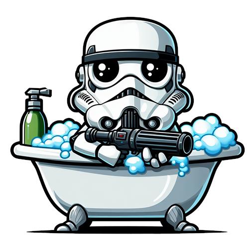 Stormtrooper i badekar