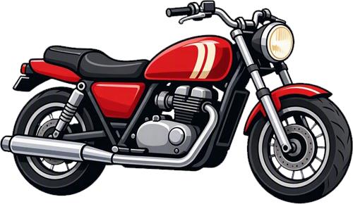 Rød klassisk motorcykel