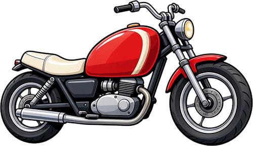 Rød retro motorcykel
