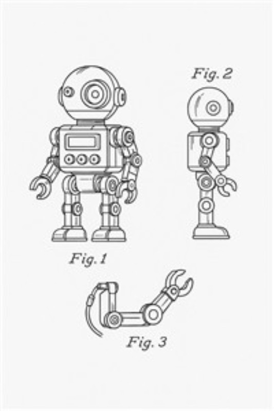 Retro Robot Illustration med Bevægelse - Oplev den charmerende retro robot med bevægelige dele i denne unikke illustration. Perfekt til at inspirere nysgerrighed og kreativitet i ethvert rum.