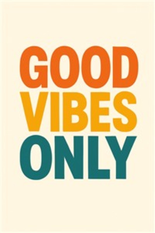 Kun Gode Vibes - Løft dit humør med denne farverige typografiske plakat, der bringer varme og positive energier ind i dit hjem. Perfekt til at skabe en inspirerende atmosfære i stuen eller kontoret.
