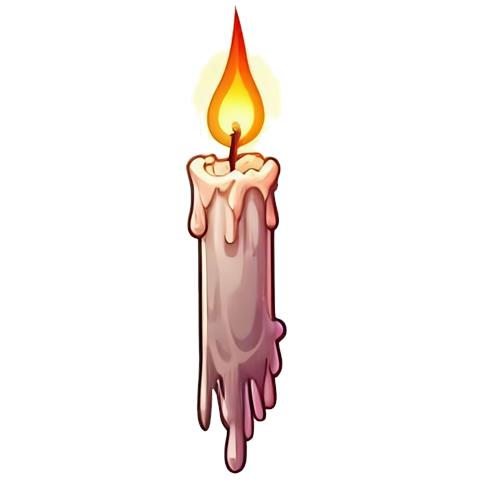 Stearinlys med Flamme